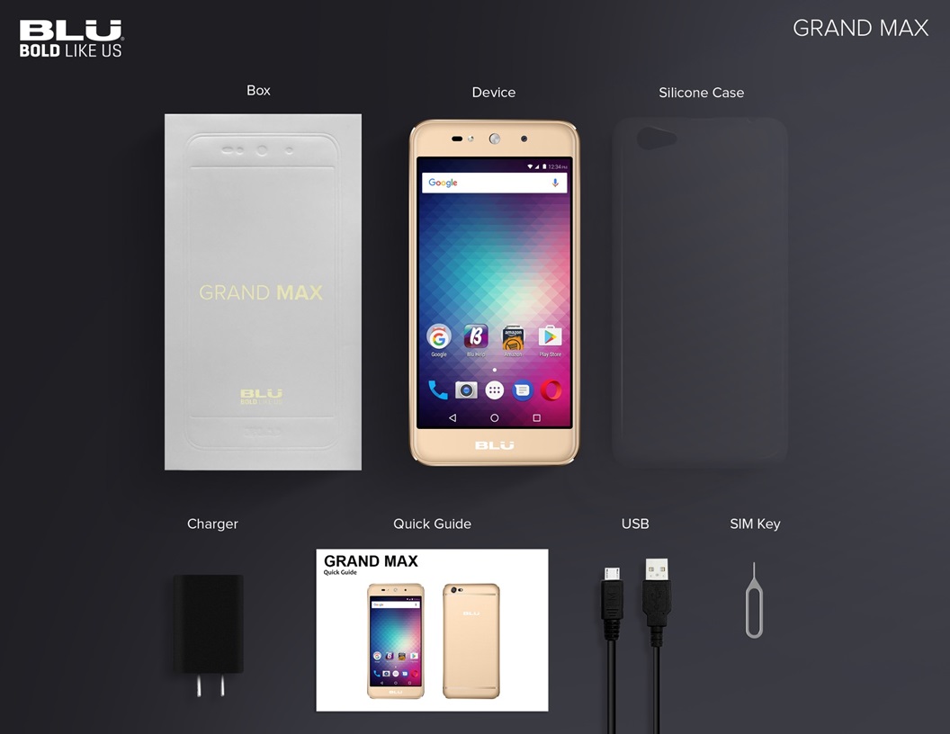 Lablu Frand Wholesale BLU Grand MAX G110Q 4G Gold | TG Wireless