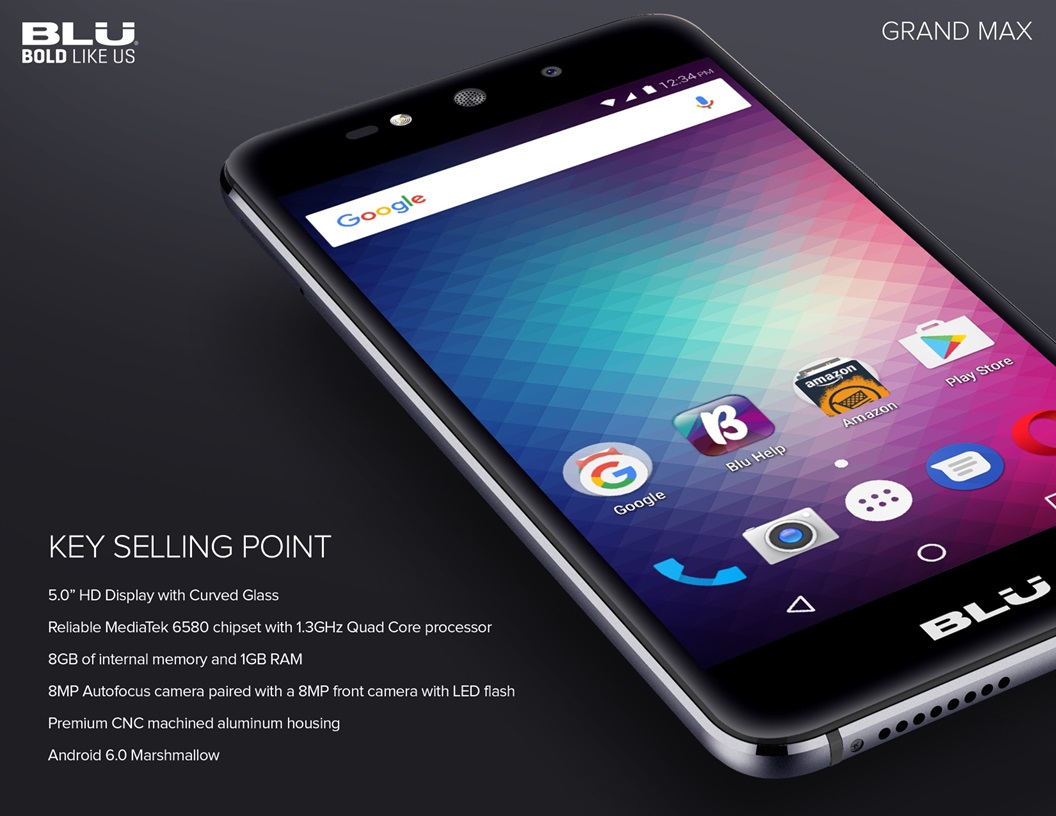 Lablu Frand Wholesale BLU Grand MAX G110Q 4G Gold | TG Wireless